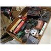 Image 3 : TRAY OF HO SCALE TRAIN ACCESSORIES, CARS, CONTROLLER AND VIA RAIL HAT
