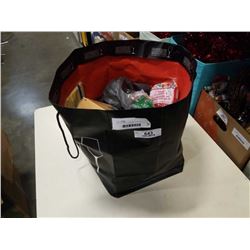 BAG OF PARTY SUPPLIES, STRAWS, GIFTBAGS