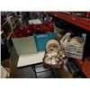 Image 1 : 3 BOXES OF GARLAND AND TRAY AND CRATE OF CHRISTMAS LIGHT UP ORNAMENTS