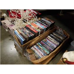 2 BOXES OF DVDS
