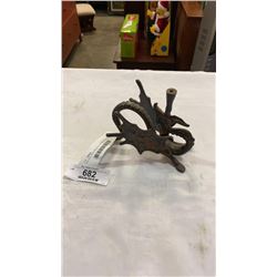 VINTAGE IRON DRAGON INCENSE HOLDER