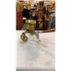 Image 1 : BRASS ROLLING STAND WITH LIDDED CONTAINER