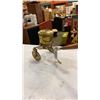 Image 2 : BRASS ROLLING STAND WITH LIDDED CONTAINER