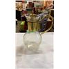 Image 7 : VINTAGE BRASS AND GLASS CARAFFE