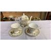 Image 1 : GRACIE BONE CHINA TEAPOT AND PORCELAIN CUPS AND SAUCERS