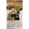 Image 1 : SILVER PLATED NAPKIN RINGS AND COASTERS, 2 ICE CREAM SCOOPS, MILK JUG, AND OTHER DISH