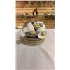 Image 9 : THOSE WERE THE DAYS QUEEN ANNE TEA SET, SILVER PLATE TRAY AND COLLECTABLES, COBALT GLASS CONDIMENT S