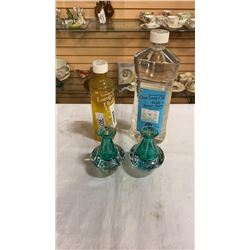 2 OIL LAMPS AND LAMP OIL