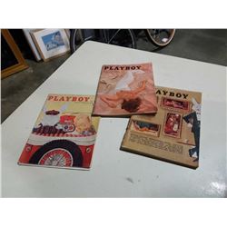 3 VINTAGE PLAYBOY MAGAZINES - 1957, 1967 AND 1964