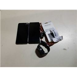 SMART WATCH, PHONE BATTERY REPLACEMENT, AND 2 PARTS PHONES