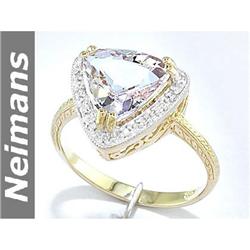 Vintage Gem 2.75 ct Amatrine & Diamond Pendant 14k Gold