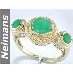 Certified 3.50 ct Emerald & VS Diamond Pendant 14K Gold