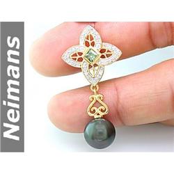 Men's 1.75 ct Tourmaline & Diamond Gents Ring 14kt Gold