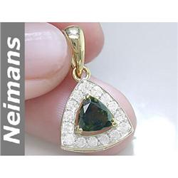 Vintage 2.00 ct Green Apatite & Diamond Ring 14kt Gold