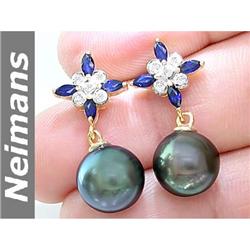 Certified 3.00 ct Sapphire & Diamond Pendant 14kt Gold