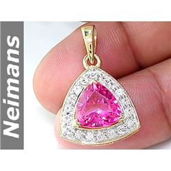 USGL Certified 1.25 ct Sapphire & Diamond Ring 14k Gold