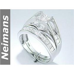 Men's 7.50 ct Green Amethyst & Diamond Gents Ring 14kt