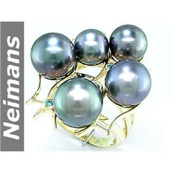 Vintage 2.00 ct Aquamarine & Diamond Pendant 14kt Gold