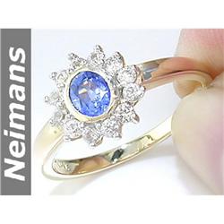 8.50 ct Green Amethyst & Diamond Ring 14kt Gold