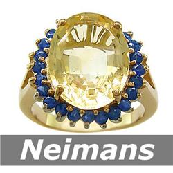 Vintage 3.25 ct Ceylon Sapphire & Diamond Earrings 14kt