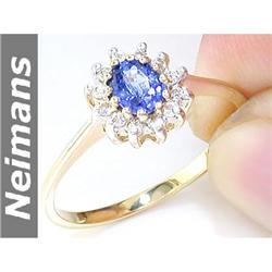 Certified 6.75 ct Citrine & Diamond Ring 14kt