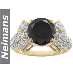 Certified 1.50 ct Orange Sapphire & Diamond Ring 14kt