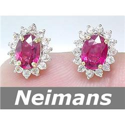 Charming .75 ct Burma Ruby & VS Diamond Ring 14kt Gold