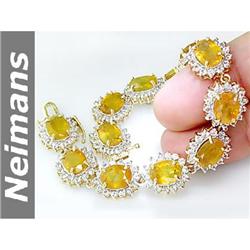 15.25 ct USGL Certified Emerald Bracelet 14kt