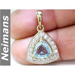 Gem Certified 2.00 ct Sapphire & VS Diamond Ring 14kt