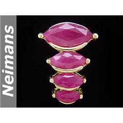 7.25 ct Certified Ruby & VS Diamond Ring 14kt