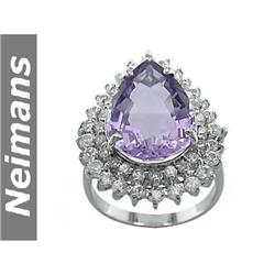 Certified 1.25 ct Tanzanite & White Sapphire Ring 14kt