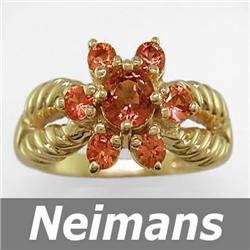 Gem Certified 6.25 ct Sapphire & VS Diamond Ring 14kt