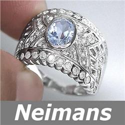 Certified 3.50 ct Sapphire & VS Diamond Eternity Ring