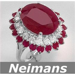 Top Gem 2.25 ct Green Tourmaline & Sapphire Ring 14kt