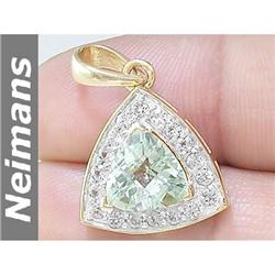 Vintage Gem 5.00 ct Aquamarine & Diamond Ring 14kt Gold