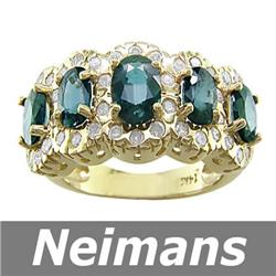 Gem Certified 2.00 ct Tanzanite & Diamond Ring 14k Gold