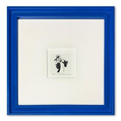 "Pepe le Pew" Framed Limited Edition Etching with Hand-Tinted Color and Numbered.