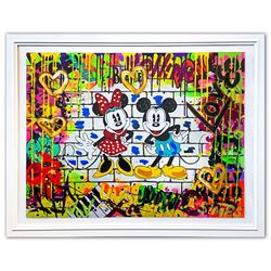 Nastya Rovenskaya- Original Mixed Media on Paper "Mickey & Minnie"