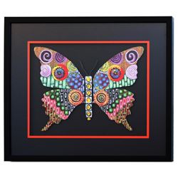Patricia Govezensky- Original Painting on Laser Cut Steel "Butterfly CCXXIV"