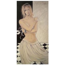 Jean-Paul Loppo Martinez, "Noir et Blanc" Limited Edition Textured Giclee on Board, Numbered and Han