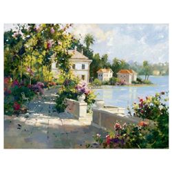 Marilyn Simandle, "Riviera Walk" Limited Edition on Canvas, Numbered and Hand Signed with Letter of 