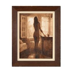 Vadim Zanginian, Framed Original Acrylic Painting on Board, Hand Signed with Letter of Authenticity.