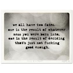 Padhia Avocado, "Two Fates" Limited Edition Spray Paint Stencil, Numbered Hand Signed with Letter of