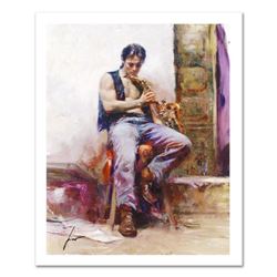 Pino (1931-2010), "Music Lover" Limited Edition on Canvas, Numbered and Hand Signed with Certificate