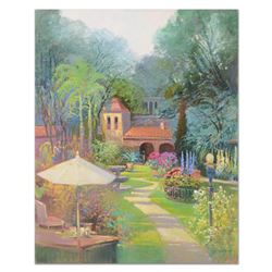 Ming Feng, "Hidden Hacienda" Original Oil Painting on Canvas, Hand Signed with Letter of Authenticit