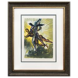 Salvador Dali- Original Color Woodcut on B.F.K. Rives Paper "Purgatory 8"