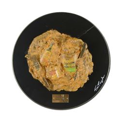 Tom Pergola, "Future Fossil: Food Stuff" Original Mixed Media Sculpture Mounted on Wood, Hand Signed