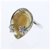 Image 1 : Natural 28.85 CTW Quartz & Diamond Ring 14K White Gold - REF-99M9F