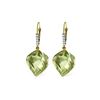 Image 1 : Genuine 26.15 ctw Amethyst & Diamond Earrings 14KT Yellow Gold - REF-61T6A