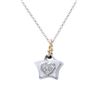Image 1 : Natural 0.16 CTW Diamond Necklace 14K Two Tone Yellow Gold - REF-31X5T